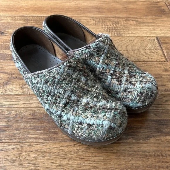 Sanita Professional Tilly Closed Multicolor Tweed Woven Clog Comfort Shoe Sz 38 - Picture 3 of 12